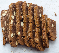 From our friends @ODBBakery, Reminiscent of a ginger snap cookie, but so much better, slivered almonds yield a satisfying crunch, molasses delivers a rich, sweet taste, & vanilla and cloves to perfectly spice things up.