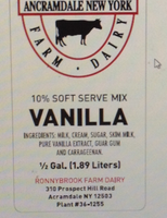 Soft Serve Vanilla Mix Half Gallon